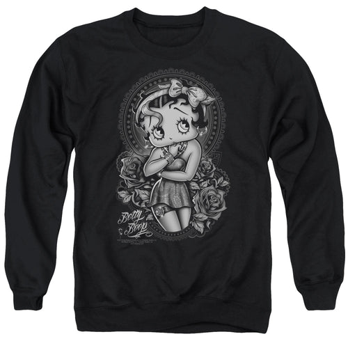 Betty Boop Fashion Roses Crewneck Sweatshirt