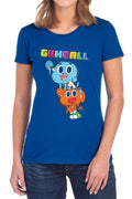 The Amazing World of Gumball Gumball and Darwin Spray Paint Womens T-Shirt