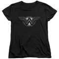 Batman v Superman Glow Emblem Womens T-Shirt