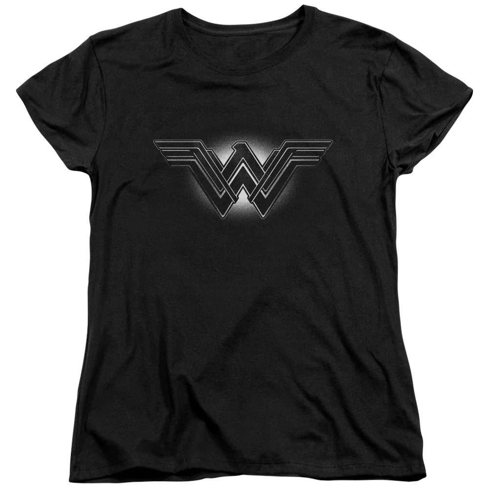 Batman v Superman Glow Emblem Womens T-Shirt