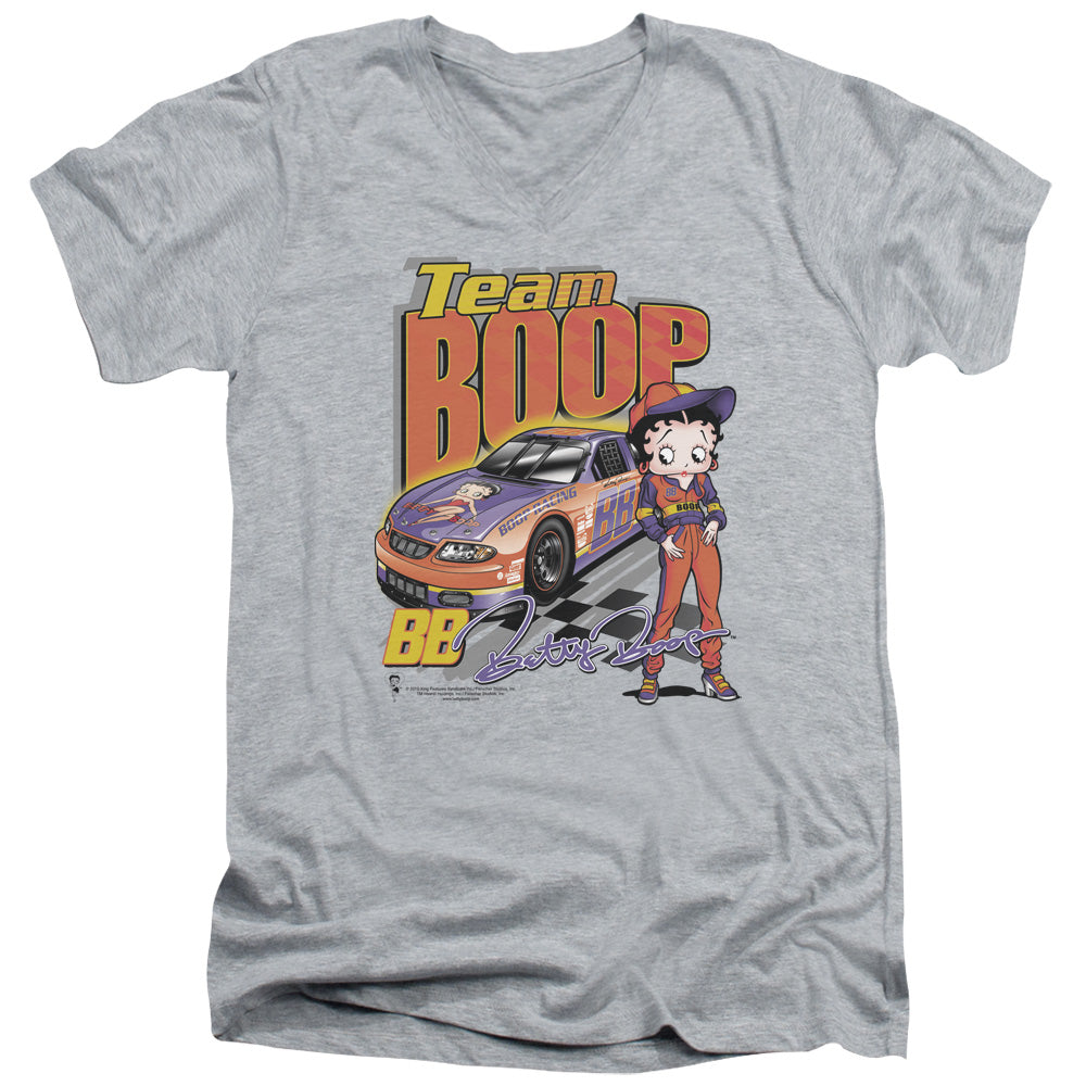 Betty Boop Team Boop Racing V-Neck T-Shirt