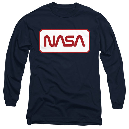 NASA Rectangular Worm Logo Long Sleeve T-Shirt