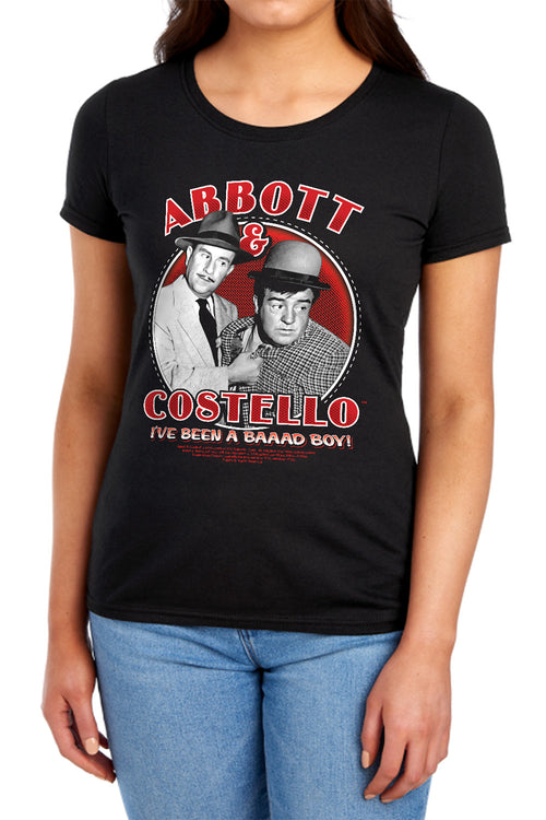 Abbott and Costello Bad Boy Womens T-Shirt