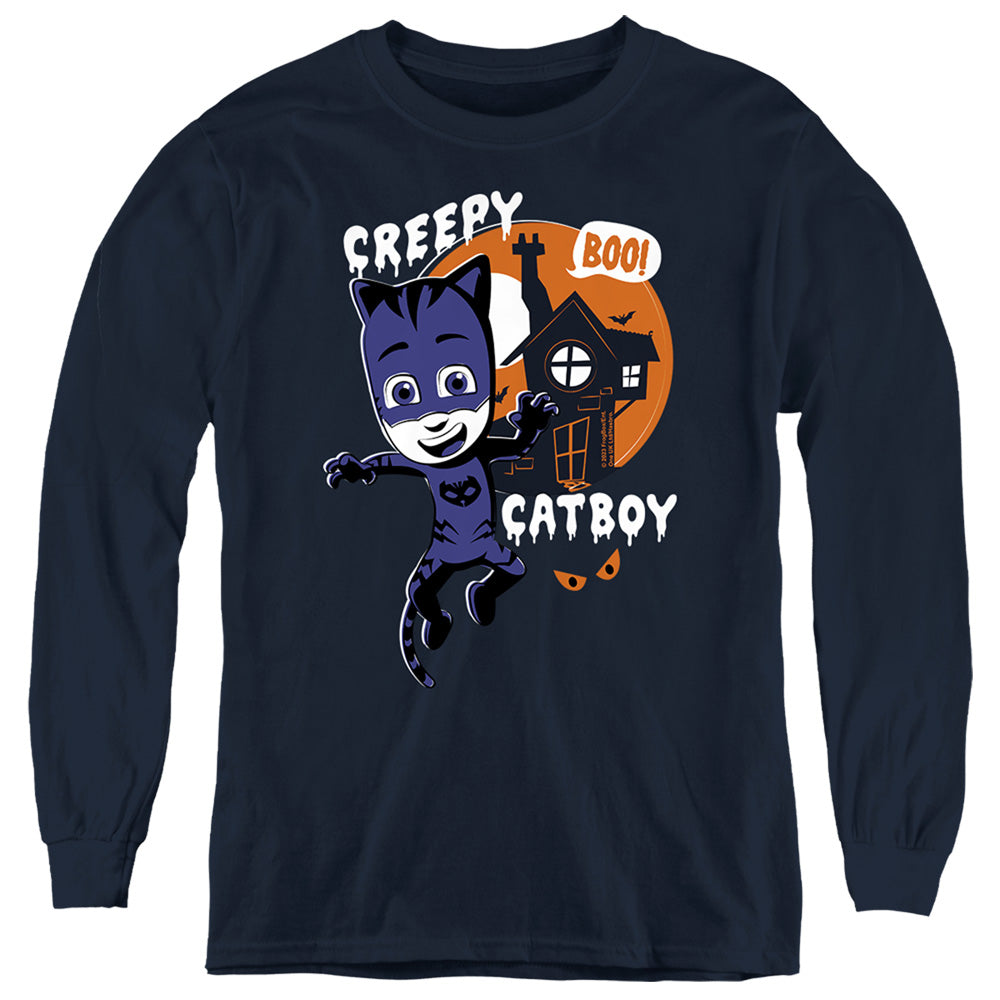 PJ Masks Creepy Catboy Youth Long Sleeve T-Shirt