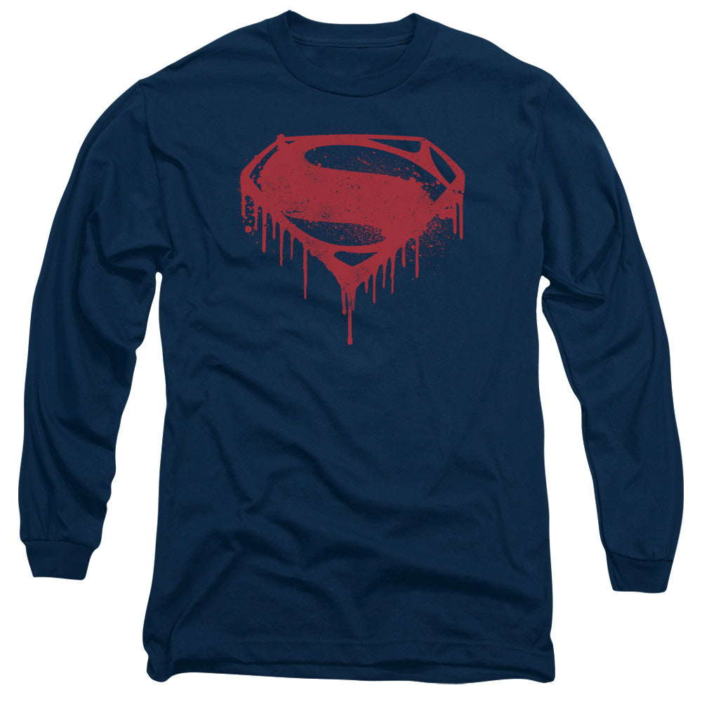 Batman v Superman Splattered Long Sleeve T-Shirt