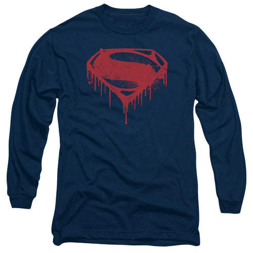 Batman v Superman Splattered Long Sleeve T-Shirt