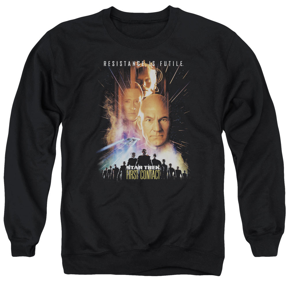 Star Trek First Contact Poster Crewneck Sweatshirt