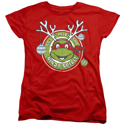 Teenage Mutant Ninja Turtles Christmas Into the Ninja Spirit Womens T-Shirt