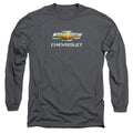 Chevy Bowtie Stacked Charcoal Long Sleeve T-Shirt