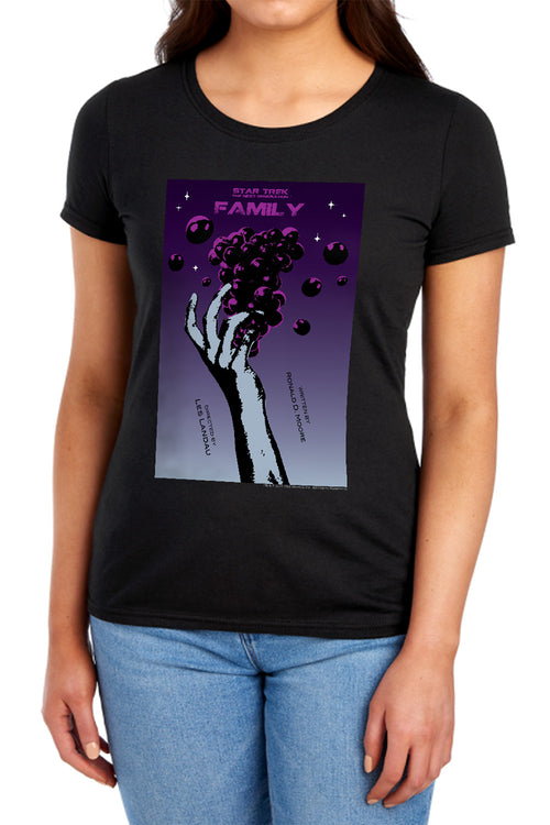 Star Trek Family Black Womens T-Shirt