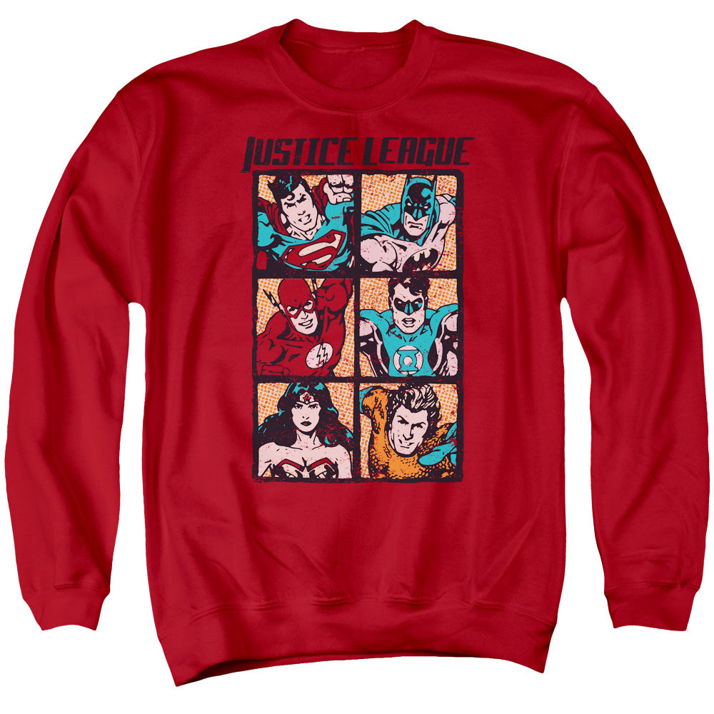 Justice League Rough Panels Crewneck Sweatshirt