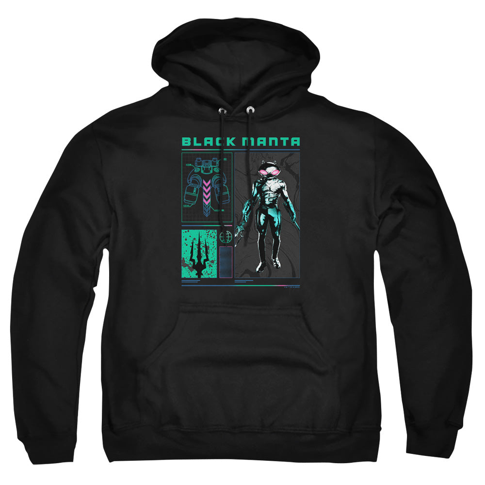 Aquaman Black Manta Stats Pullover Hoodie