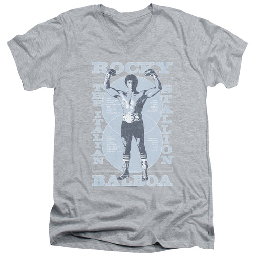 Rocky Gun Show Athletic Heather V-Neck T-Shirt