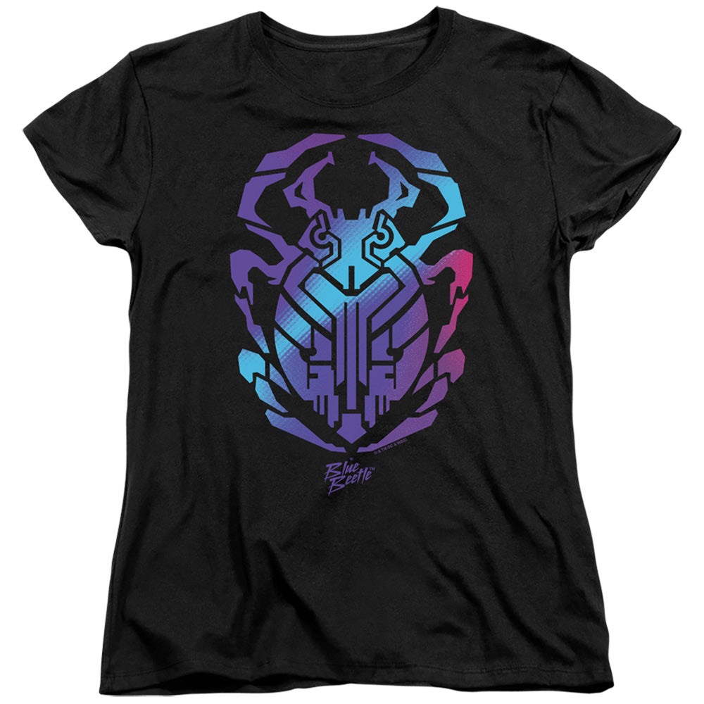 Blue Beetle Scarab Womens T-Shirt
