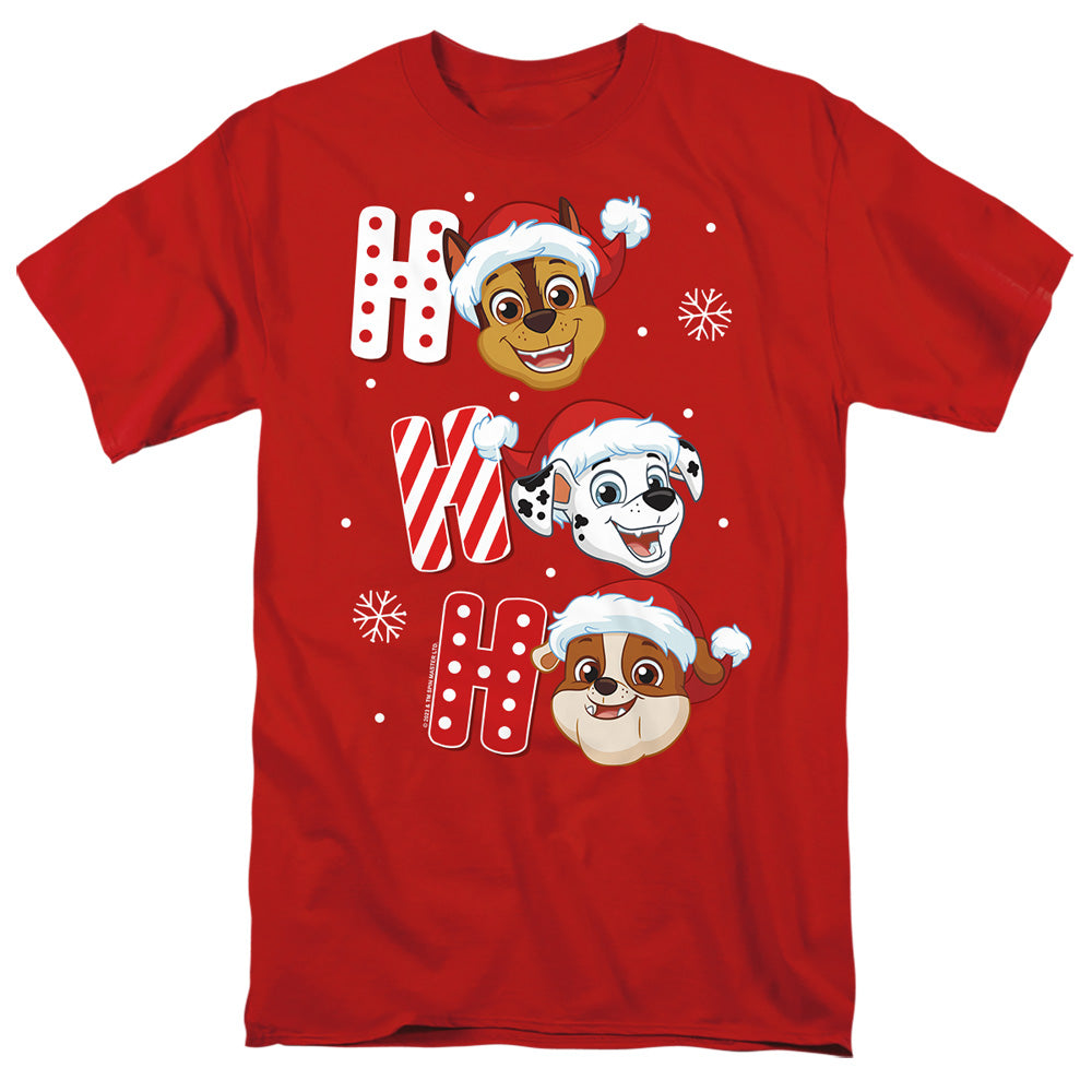 Paw Patrol Chase Marshall Rubble Christmas Santa Hats T-Shirt