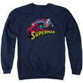 Superman Flying Over Crewneck Sweatshirt