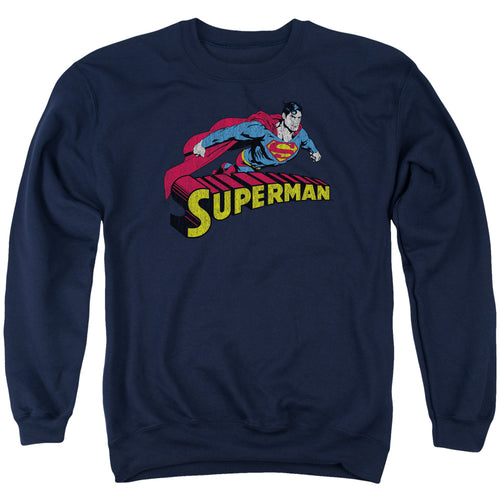 Superman Flying Over Crewneck Sweatshirt
