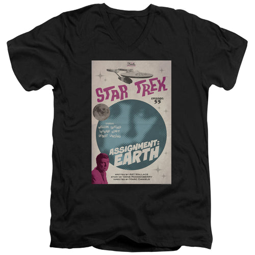 Star Trek Juan Ortiz Assignment Earth Black V-Neck T-Shirt