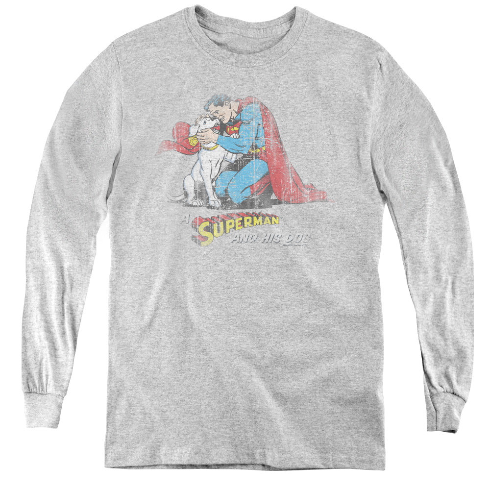 Superman And His Dog Youth Long Sleeve T-Shirt