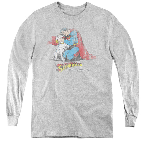 Superman And His Dog Youth Long Sleeve T-Shirt