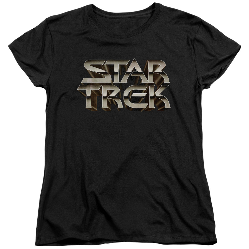 Star Trek Chrome Logo Womens T-Shirt