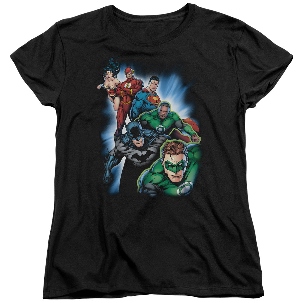 Justice League Heroes Unite Womens T-Shirt