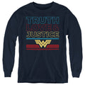 Wonder Woman 1984 Truth Love Justice Stacked Youth Long Sleeve T-Shirt