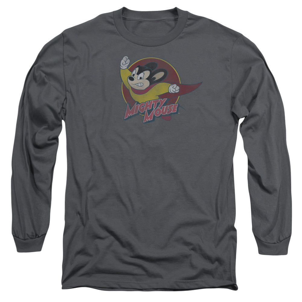 Mighty Mouse Mighty Circle Charcoal Long Sleeve T-Shirt