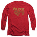 Wonder Woman 75th Anniversary Gold Logo Long Sleeve T-Shirt