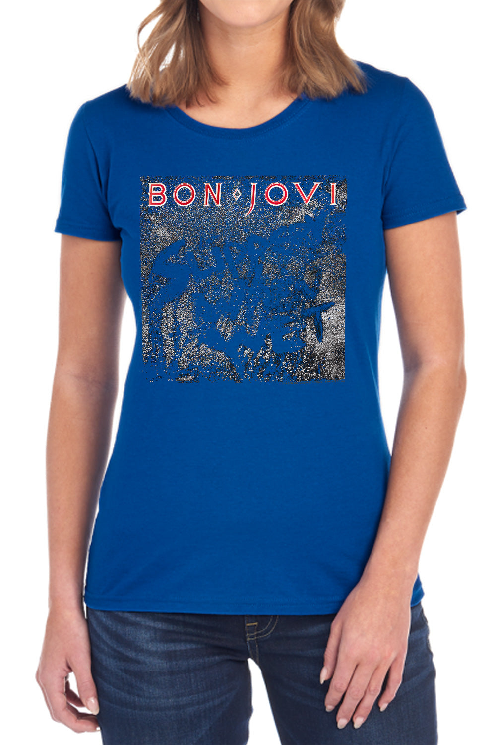 Bon Jovi Slippery Cover Womens T-Shirt