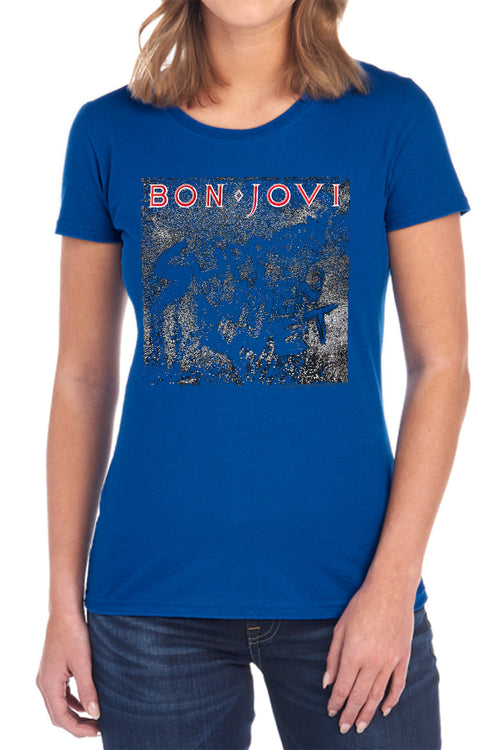 Bon Jovi Slippery Cover Womens T-Shirt