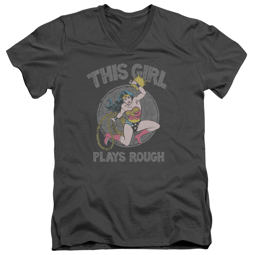 DC Comics Plays Rough V-Neck T-Shirt