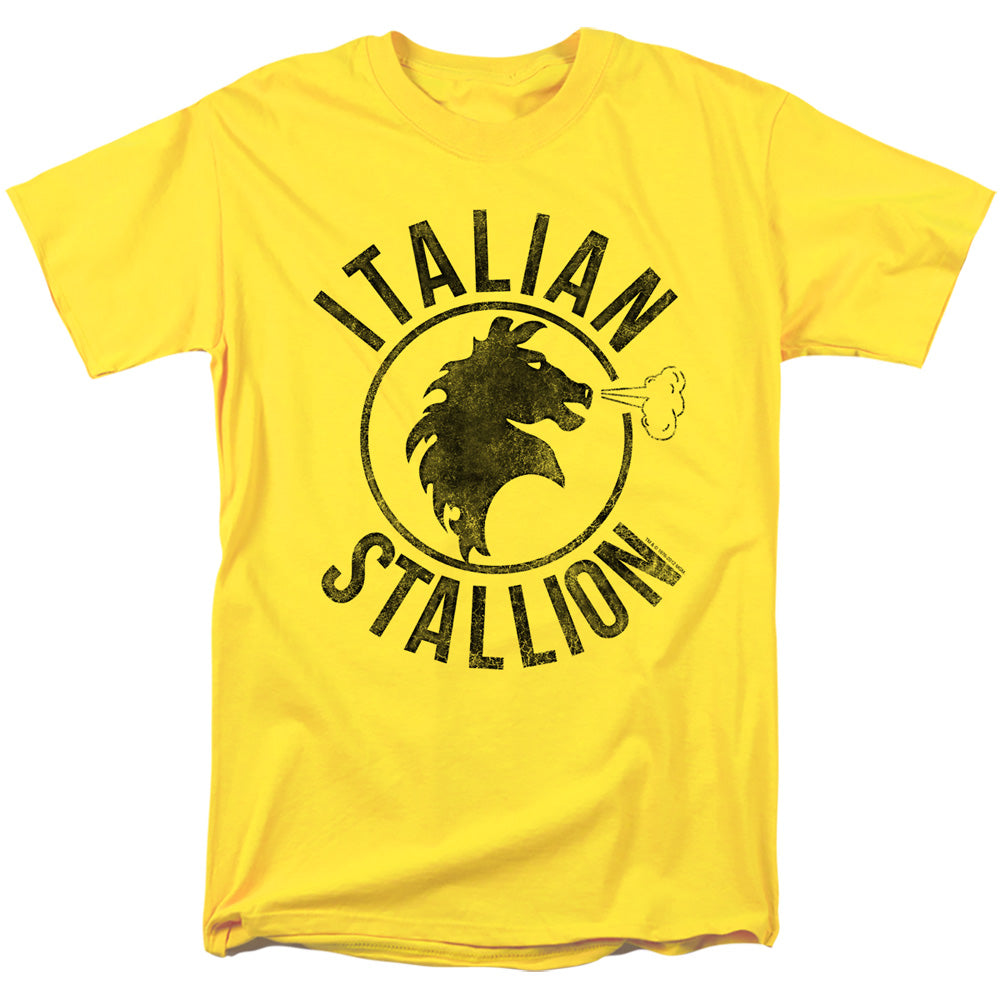 Rocky Italian Stallion Horse Yellow T-Shirt