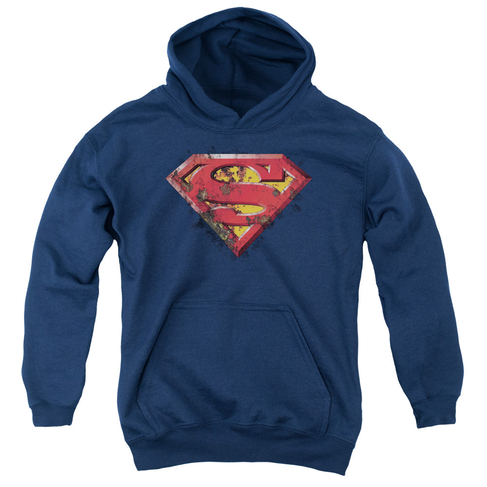 Superman Rusted Shield Youth Hoodie