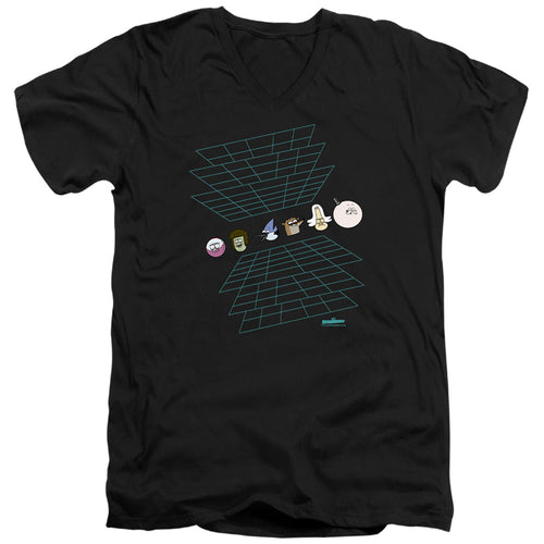 Regular Show Regular Grid V-Neck T-Shirt