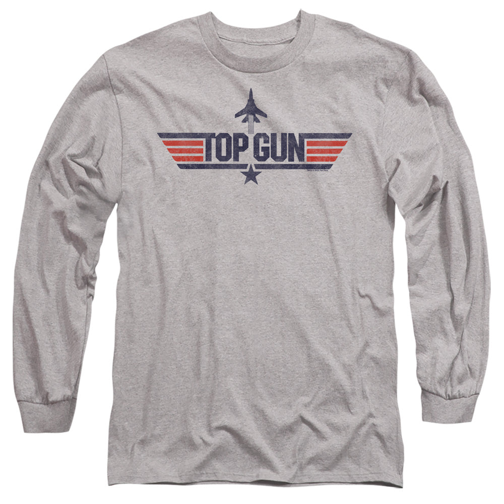 Top Gun Logo Grey Long Sleeve T-Shirt