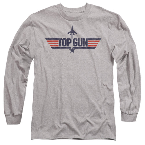 Top Gun Logo Grey Long Sleeve T-Shirt