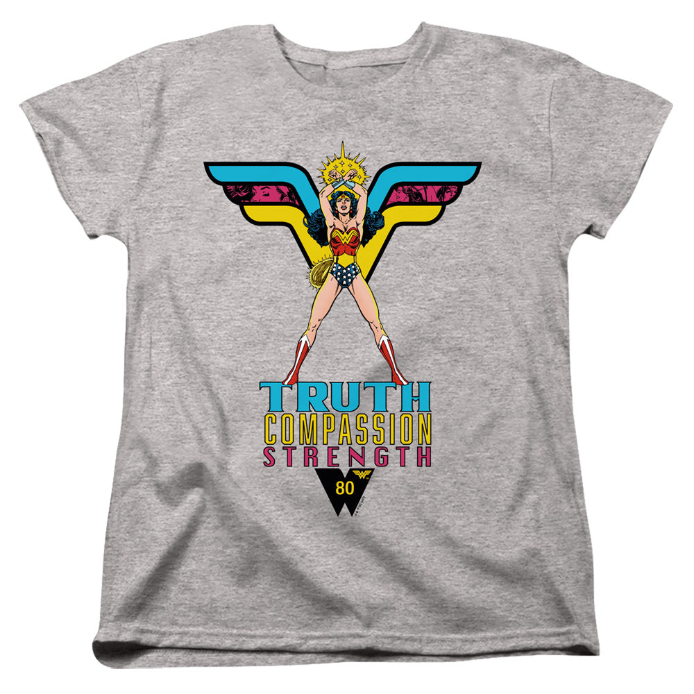 Wonder Woman Truth, Compassion, Strength Womens T-Shirt