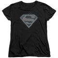 Superman Checkerboard Womens T-Shirt