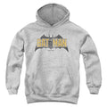 The Batman Vintage Bat Logo on Gray Youth Hoodie