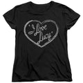 I Love Lucy Glitter Logo Womens T-Shirt