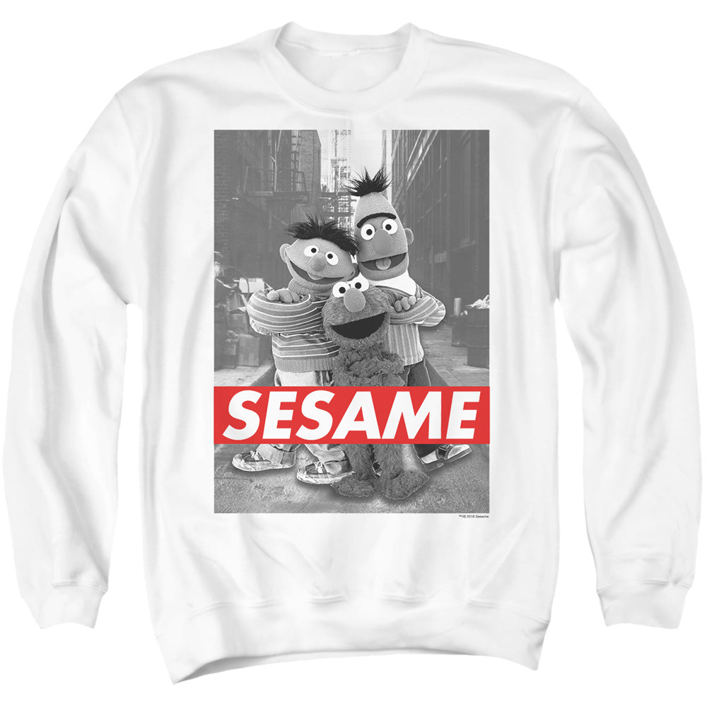 Sesame Street Photo Poster Crewneck Sweatshirt