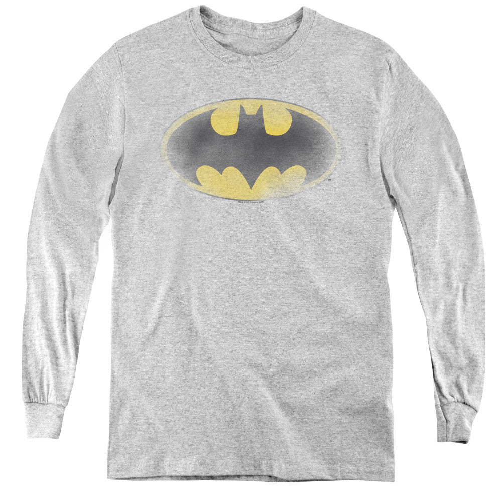 Batman Faded Logo Youth Long Sleeve T-Shirt