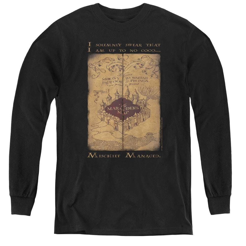 Harry Potter Marauders Map Words Youth Long Sleeve T-Shirt