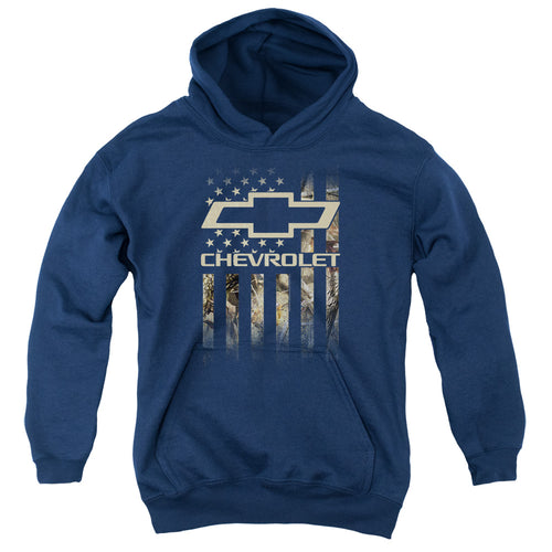 Chevy Camo Flag Youth Hoodie