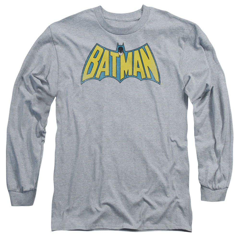 DC Comics Classic Batman Logo Athletic Heather Long Sleeve T-Shirt