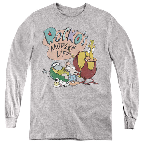 Rocko's Modern Life Logo Group Youth Long Sleeve T-Shirt