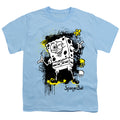 Spongebob Squarepants Ink Splatter Light Blue Youth/Toddler T-Shirt