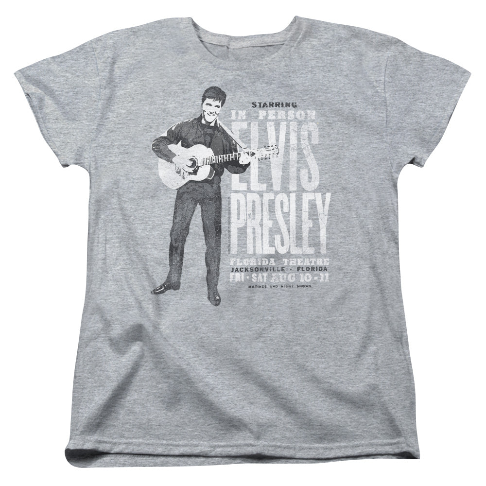 Elvis Presley In Person Womens T-Shirt