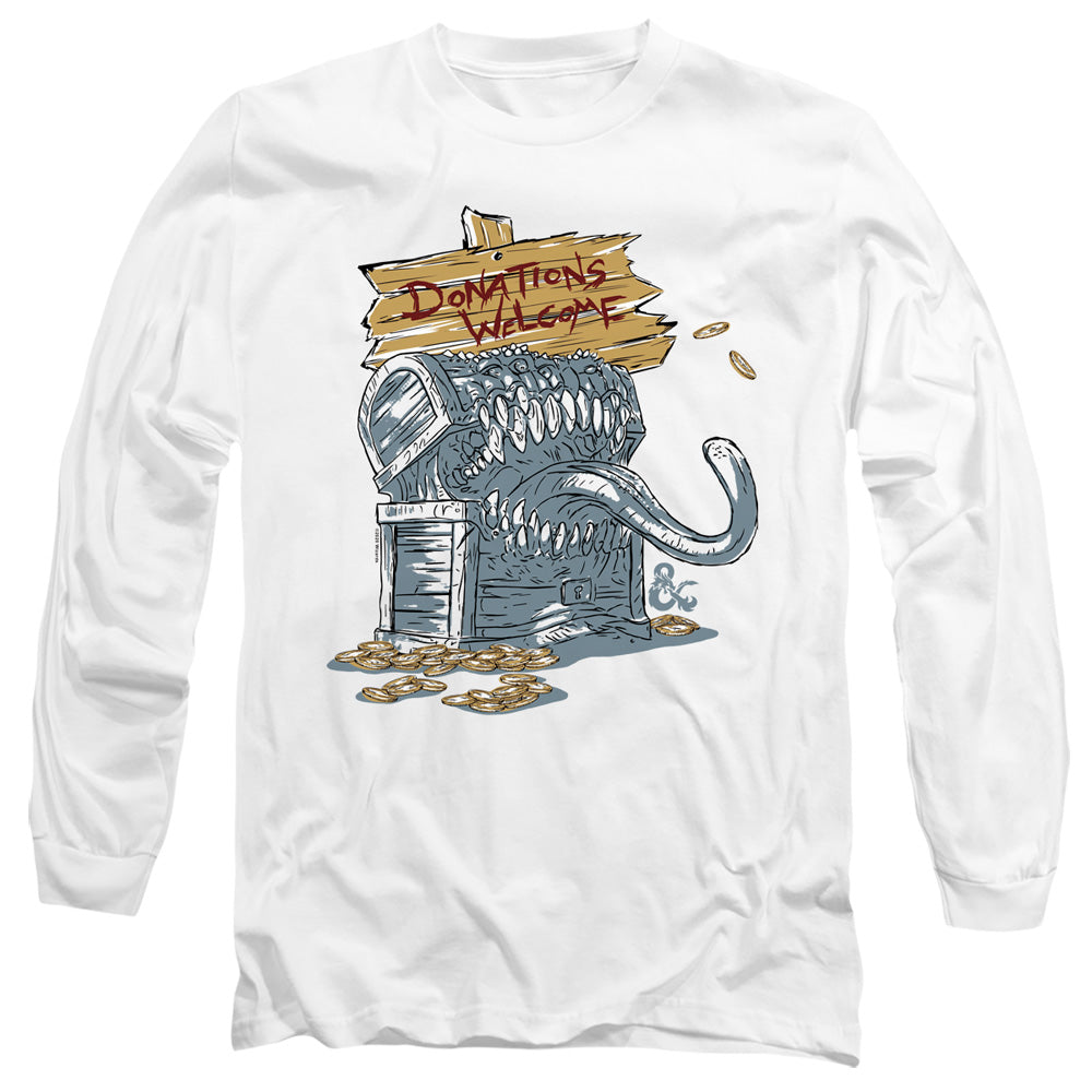 Dungeons & Dragons Donations Welcome Mimic Long Sleeve T-Shirt